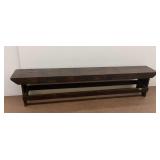 Farmhouse Style Dark Wood Bench