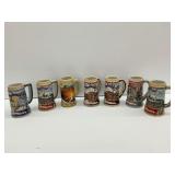 Seven Decorative Beer Mugs