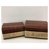 Two Brown Storage Boxes
