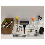 Mixed Kitchen Utensils and Glassware