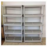 Two Plastic Keter 5-Shelf Storage Units