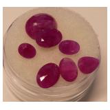 Seven Faceted Ruby Gemstones....8.20 carats