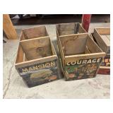 Assorted Wooden Advertising Boxes