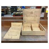 Windsor Vineyards Library Reserve Wooden Wine Box with 3 Lids ... 5 x 20 x 16
