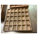 Assorted Letterpress Type with Wooden Trays