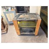 Industrial Wooden Rolling Cart ... 36 x 36 x 21