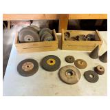 Large Collection of Grinding Wheels and Stones