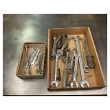 Assorted Wrench Lot - Combination, Open End, and Adjustable