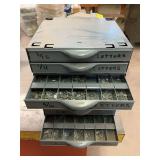 Metal Organizer w/ Assorted Letter Press Type .. 6 x 11 x 11 Inches