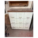 Metal Storage Cabinet w/ Wooden Top ... 45 x 42 x 24 Inches