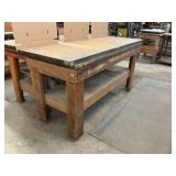Wooden Work Table .... 37 x 75 x 28 Inches