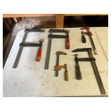 Assorted Lot of Bar Clamps - Various Sizes and Brands