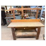 Wooden Work Bench w/ Backsplash ... 68 x 72 x 24 Inches