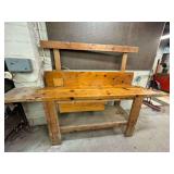 Wood Workbench with Storage ... 67 x 76 x 26