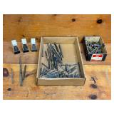 Woodworking Tool and Accessory Lot: Router Bits, Punches, and Screws