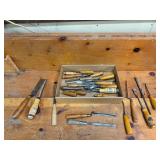 Assorted Wood Carving Chisels and Tools - Lot of 20+