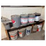 Mixed Lot of Solvents, Paints, and Abrasives