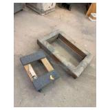 Two Wooden 4 wheel Dollys ... Larger Dolly measures 7 x 31 x 21 Inches