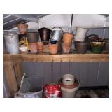 Assorted Planting Pots, Soil & More