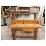 Wooden Work Bench w/ Back Splash ... 66 x 78 x 24 Inches