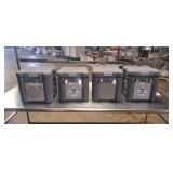 Biodex Medical Systems Radioactive Plastic Storage Containers ... 12 x 12 x12, Hole in middle has 2.5" Diameter