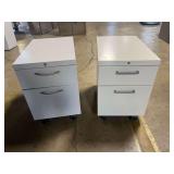 (2) Rolling File Cabinets ... 22 x 23 x 15 Inches