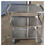 Metal Rolling Three Tier Cart ... 32 x 31 x 18 Inches
