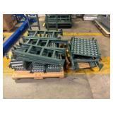 Pallet of Hytrol Conveyor Roller Inserts and Support Frames