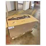 New in Box Black/Walnut Single Pedestal Desk ... 24" x 45" RH