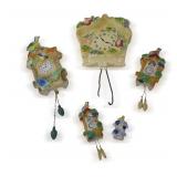 Group of Clock Design Wall Pockets ... See Photos