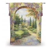 Paradise Fountain Wall Hanging Tapestry by Lena Liu