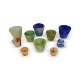 Group of Various Size Glass Vases and Planters