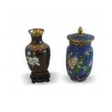 Pair of Cloisonné Vases with Floral Design