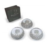 Three Waterford Crystal Tulip Flower Paperweights