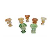 Seven Vintage Small Glass Vases