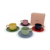 Kate Spade New York Lenox "Make It Pop" Demitasse Cups and Saucers - Set of Four