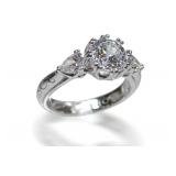 Sterling Silver CZ Ring - Size 8