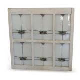 Vintage Six Section Stained Glass Window Panel
