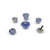 Blue and White Swirl Glass Collectibles