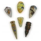 Assorted Wall Pocket Vase Collection - Six Unique Pieces
