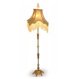 Ornate Floor Lamp with Beaded Shade