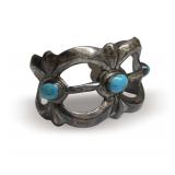 Vintage Sterling Silver and Turquoise Cuff Bracelet