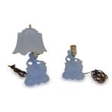 Pair of Powder Blue Figural Lamps