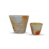 Two Akro Agate Vases
