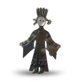 Victoria Adams 14K Gold Sterling Native American Kachina Doll Pin/Pendant