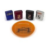 1933-1934 Century of Progress Exposition Lighters and Souvenir Dish