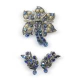 Corocraft Brooch and Earring Set in Original Box