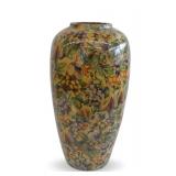 Large Pottery Vase with Highly Detailed Fruit Pattern