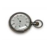 Elgin Natl Watch Co. 1884 Pocket Watch, 15 Jewels, Coin Silver Case with Deer Engraving