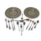 Rosenthal Germany Flatware and Norwegian Pewter Plates